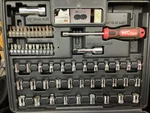 107 Piece Socket Set, Hyper Tough, Model: 8UJ0003G. Fixed Price $39.99.