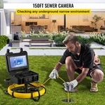 Vevor Sewer Camera, 150FT, 9" Screen Pipeline Inspection With Dvr Functio. Fixed Price $618.10.