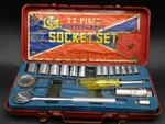 Vintage Mastercraft Coast Wrench And Socket Set Tool Box. Fixed Price $15.00.