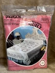New Paragon Needle Craft Rosebud Quilt Cross Stitch Double Queen King Bed 01193. Fixed Price $85.00.