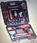 8V Cordless Drill/driver Set W/ Carrying Case, Bits & Hand Red/black. Fixed Price $115.00.