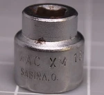 Mac Tools Sabina 3/8" Drive 18MM 6PT Shallow Socket XM18-6. Fixed Price $8.89.
