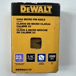 Of Dewalt 23-GAUGE Pin Nails 1-3/4" DWPN23175 2000 Per Pack) New. Fixed Price $15.99.