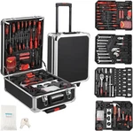 Steel Trolley Case Tool Set, Repair Kit Household Hand. Fixed Price $125.44.