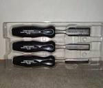 Vintage Craftsman Wood Chisels 36852-1/2", 3/4", 1"-ORIGINAL Plastic Case. Fixed Price $22.95.