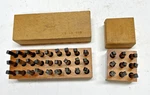 Sears Roebuck Boxed Machine Cut Steel 1/8 In. Letters 37924 & Numbers 37912. Fixed Price $38.00.