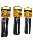 Dewalt DWMT96370OSP, DWMT74553OSP, 24MM 6PT, 12PT Deep Socket (lot Of 3) **sale*. Fixed Price $23.95.