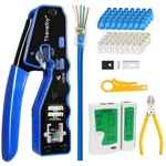 Pass Through RJ45 Tool Kit Ethernet Crimper For CAT5E CAT6 Modular Plugs. Fixed Price $38.92.