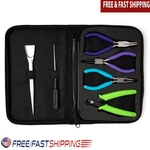 Jewelry Making Tool Set 6 Piece Plier Wire Cutter Bead Scoop Reamer Storage Case. Fixed Price $36.00.