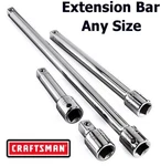 Craftsman 1/4" 3/8" 1/2" In. Drive Extension Bar - Socket Ratchet You Pick New. Fixed Price $11.99.