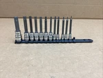 Matco Tools 12 Piece 1/4", 3/8", And 1/2" Drive Adv Torx Bit Set - SABCTX13V. Fixed Price $114.95.