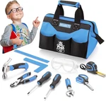 Rexbeti 10-PIECE Kids Set With Real Hand Tools, Blue Durable Storage Bag,. Fixed Price $61.50.