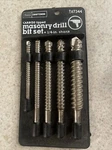 Craftsman Carbide Tipped Masonary Drill Bit 5-PC Set 1/4" Shank 967344. Fixed Price $23.00.