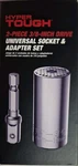 Hyper Tough 2-PIECE 3/8-INCH Drive: Universal Socket & Adaptor Set. Fixed Price $13.20.