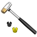 Small Hammer With 4 Interchangeable 1-INCH Heads: Brass, Nylon, Aluminu.... Fixed Price $29.02.