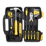 39PC Yellow Home Repair Hand Toolbox Bit Drive Plier Hammer Scissor Hex Key. Fixed Price $21.88.