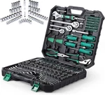 213 Piece Mechanic Tool Socket Wrench Set, Sae Metric Household Hand. Fixed Price $127.99.