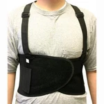 Back Brace Support Weight Lifter Belt W/ Suspenders Xl. Fixed Price $18.39.