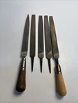 Vintage Nicholson 10 Machinist File Lot 5 Pc Half Round Flat Usa. Fixed Price $21.21.