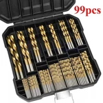 99X Drill Set 1/16"-3/8" Hss Titanium Multi Twist Metal Tools Us. Fixed Price $13.79.