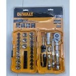 Dewalt DWMT45423 50 Piece 3/8 Drive Mechanics Tool Set Sae Mm 72 Tooth Ratchet. Fixed Price $45.00.
