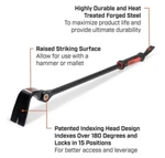 Crescent DB30X, Inch Indexing Pry Bar, Comfort Grip, New Box. Fixed Price $30.00.