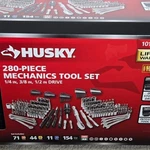 Husky 280-PIECE Mechanics Tool Set 1/4 3/8 1/2 Drive Sae Metric H280MTS. Fixed Price $188.00.