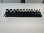 Snap On 12 Pc Socket Set 3/8 Drive 8-19MM FSMS19- FSMS8 With PAKTY241 Magnetic. Fixed Price $239.99.