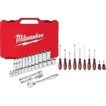 Milwaukee 3/8 In. Sae Ratchet And Socket Mechanics Tool Set W/ Screwdriver. Fixed Price $140.61.