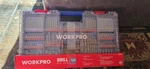 Workpro 150 Piece Drill Bit Set Multicolor With Box Case And Accessories. Fixed Price $35.00.