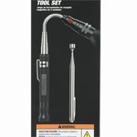 Hyper Tough 2-PIECE Magnetic Pickup Tool Set With Led Light & Extending. Fixed Price $12.99.