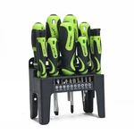 Ultra Steel 21PC Screwdriver & Bits Set W/ Precision Drivers And Wall Rack. Fixed Price $15.99.