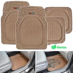 Motor Trend Flextough 4PC Rubber Floor Mats - Thick Heavy Duty All Weather Beige. Fixed Price $37.99.