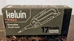 Kelvin Everyday Multi-tool 17 Tools Flashlight Screwdriver Hammer, Black. Fixed Price $17.99.