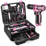 Pink Kit Drill Set Dekopro Home Mechanic Toolbox With 12V Power. Fixed Price $139.90.