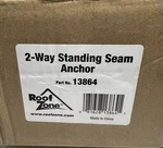 New Roof Zone 2-WAY Standing Seam Safety Anchor Clamp Osha & Ansi Compliant. Fixed Price $69.99.