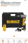 New Dewalt 20V Max 1" Pex Expansion Tool DCE400B. Fixed Price $349.99.