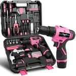 Jenabom Pink Tool Set - 12V Cordless Drill Kit, 151 Piece Home With .... Fixed Price $72.24.