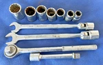 Vtg Allenite 1/2" Drive 9 Piece Crmo Ratchet Set +2 Flex Socket Wrenches 3/4 5/8. Fixed Price $12.99.