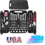 Tlgreen 95PC Tool Set Mechanics Kit Wrench Pliers Socket Bits W/ Case Portable. Fixed Price $65.99.