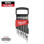 Milwaukee 48-22-9529 7PC Metric Flex Hd Ratchet Combowrench Set(auth Usa Dealer). Fixed Price $117.77.