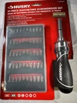 Husky 51-PIECE Ratcheting Screwdriver Set Reversible Comfort Grip 578 621. Fixed Price $23.99.