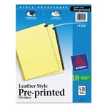 Avery Preprinted Black Leather Dividers W/gold Reinforced Edge, 31-TAB, Ltr. Fixed Price $10.69.