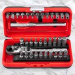 Professional Locking Flex Head Ratchet And Bit Set 35-PIECE. Fixed Price $64.99.