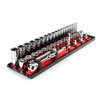 Tekton SKT13201 3/8 Inch Drive 6-POINT Socket And Ratchet Set With Rails. Fixed Price $160.99.