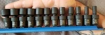 Gearwrench 84905 - 12 Piece 1/4" Drive 6 Pt Standard Universal Impact Metric Set. Fixed Price $136.99.