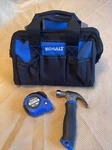 New 2 Piece Kobalt Tool Set And Carry Bag, Hammer, Measuring Tape For Diy Kids. Fixed Price $24.99.
