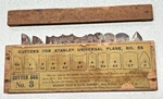 Stanley Tools Box #3 45 55 Cutters Irons Set Nice Label Blades Complete. Fixed Price $110.00.