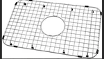 Serene Valley Sink Bottom Grid 22" X 13" Centered Drain Corner Radius. Fixed Price $25.00.