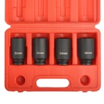 Impact Socket SET,1/2 Inch Drive Spindle Axle Nut 4PC 12 Point Met.... Fixed Price $33.11.